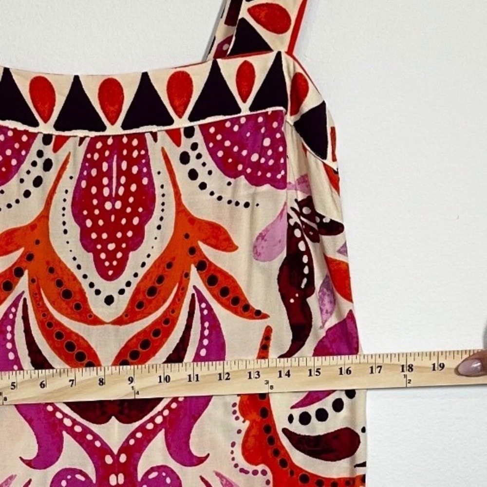 NWT Vince Camuto Maxi Dress Womens M Pink Rayon Bold Floral Print Summer Resort - Picture 7 of 10